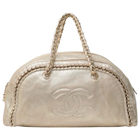 borsa chanel bowling|Chanel Bowling Metallic Gold For Sale at 1stDibs.